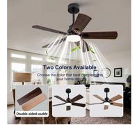 Ventilateur plafond 107 cm avec Lumière - 6 Vitesses - Télécommande - Moteur CC Silencieux - Pour Terrasses/Chambre/Salon
