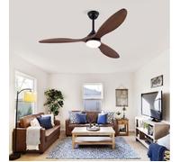 Ventilateur plafond 132 cm - Éclairage LED à Intensité Variable - Moteur CC Silencieux - Télécommande - Fonction Mémoire