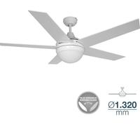 Ventilateur Plafond Adriatico Blanc Ventilateur Plafonnier ø132cm Avec Télécommande, Puissant Et Silencieux. - Edm