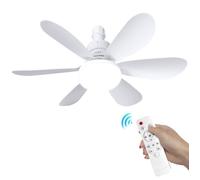 Ventilateur plafond Avec TéLéCommande Plafonnier Led, Ventilateur De Plafond Avec LumièRe Et TéLéCommande, 3 Vitesses, 30W