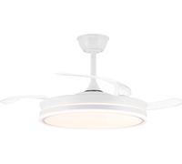 Ventilateur Plafond Led Rétractable Evo Smart Blanc Ventilateur De Plafond Intelligent Avec Led 3cct Et Pales Rétracta