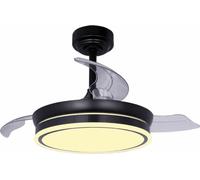 Ventilateur Plafond Led Rétractable Moss Mini Ventilateur De Plafond Led Avec Pales Rétractables Et 3cct. - Cristalrec