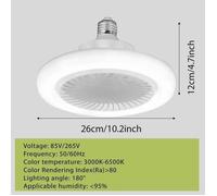 Ventilateur plafond silencieux 30W avec lampe E27, convient 10-15m²