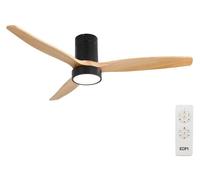 Ventilateur Plafond Smart Kara Bois Smart, Bois, Lumière Led Tricolore - Edm