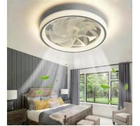 Ventilateur Plafonnier Créatif Forme Fleur LED 88W Gradation Continue 6 Vitesses Télécommande Silencieux Salon Chambre Salle Manger