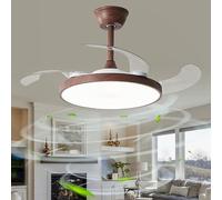 Ventilateur plafonnier invisible, ventilateur de plafond rétractable avec éclairage, design moderne, réversible, avec lumière, variateur d'intensité, idéal pour chambre, salon, chambre d'enfant - Imit