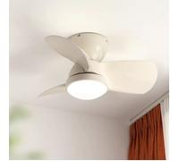Ventilateur Plafonnier LED avec Éclairage, 61 cm, 25W, 3 Pales, de Plafond Extra Plat Télécommande, Luminaire