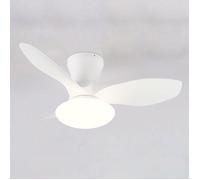 Ventilateur Plafonnier LED Extra Plat 80 cm, Télécommande et Variateur de Lumière-Blanc