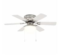 Ventilateur plafonnier - Ventilateur de plafond avec lumière - vidaXL - acier chromé et bois technique - blanc - Ø 82 cm 8524535