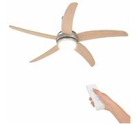 Ventilateur plafonnier - Ventilateur de plafond avec lumière - vidaXL - acier chromé et bois technique - sonoma - Ø 130 cm 1445115