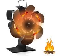 Ventilateur Poele à Bois - GOTOSEEU - Modèle 6 Pales - Économie D’énergie - Respectueux de l'environnement No SERVITEUR DE CHEMINEE