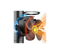 Ventilateur Poele à Bois, Ventilateur de poêle à bois magnétique à 4 pales, Fixé à la cheminée, Silencieux et économe en énergie, Pour Cheminées,Poêles à Gaz,Cuisinières à Bois,Poêles à granulés (XL)