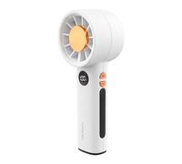 Ventilateur Portable 100 Vitesses Rechargeable USB-C avec Écran LED / Dragonne Apokin Blanc