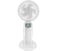 Ventilateur Portable 3 Vitesses avec Lumière Interne et Support Stable LinQ Transparent Transparent