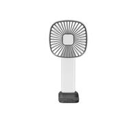Ventilateur Portable 3 Vitesses Réglables USB-C avec Socle Support Stable Gris