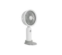 Ventilateur Portable à 3 Niveaux avec Base Support pour Smartphone Blanc / Gris