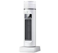Ventilateur portable à air froid - Climatiseur tour, refroidisseur oscillant silencieux sans pales avec réservoir d'eau et affichage LED, humidificateur à 6 vitesses pour chambres et bureaux (Blanche)