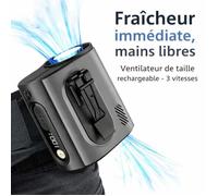 Ventilateur portable à clip ceinture - 3 vitesses, rechargeable, mains libres, idéal pour travail, marche et extérieur