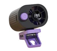 Ventilateur portable à clipser USB rechargeable 1800 mAh Affichage | Mini ventilateur d'extérieur intelligent pour chambre à coucher, bureau, SUV, camping-car, camionnette, voyage, vacances