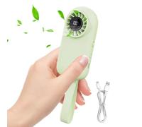 Ventilateur portable à écran intelligent rechargeable par USB | Ventilateur de refroidissement personnel pour l'été, extérieur, terrasse, plage, voyage, camping, arrière-cour, bibliothèque