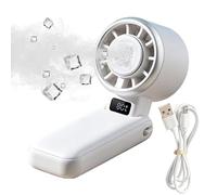 Ventilateur Portable À Main 3600mAh 5 Vitesses Réglables Pliable | Ventilateur Tour de Cou Nomade pour Extérieur Plage Camping Sport Bureau Travail Chambre Maison