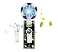 Ventilateur Portable à Main Forme de Football à Réglage Multi-Niveaux | Mini Ventilateur de Camping pour spectateurs, urs, randonneurs, stade, concerts, camping, plage, pique-nique, , backpacking,