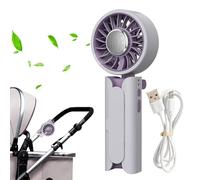 Ventilateur portable à main | Modèle à clip soufflant de poche - Ventilateur de voyage avec 5 vitesses - pour extérieur, voyage, randonnée, plage, camping, course à pied, concerts, salle de sport