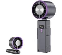Ventilateur portable - AMICUMCAR - Mini - 5 vitesses - Écran LED - Batterie longue durée