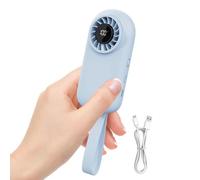 Ventilateur portable avec écran intelligent rechargeable par USB | Ventilateur portable réglable pour terrasse, plage, voyage, camping, jardin, bibliothèque, bureau, été