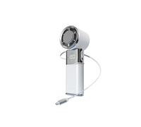 Ventilateur portable avec fonction de refroidissement par glace,ELVANZA,ventilateur de poche,ventilateur rafraîchissant,vitesse réglable en continu,câble Type-C rétractable intégré,batterie de 9 000 m