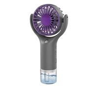Ventilateur portable avec nébulisation - Ventilateur rechargeable via USB à 3 vitesses, appareil de refroidissement personnel portable pour voyages et usage , solution Legg