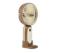 Ventilateur Portable Cartoon 3 Niveaux avec Socle Bureau Marron