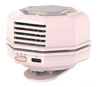 Ventilateur Portable Clip Pales 99g Ultra Léger Ventilateur Portable(Pink) | Recharge USB, 1000mAh, 3 niveaux de vent, design pales, usage nomade