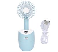 Ventilateur portable compact avec brumisateur rafraîchissant et batterie rechargeable, doté d'un moteur sans balais ultra silencieux et d'un