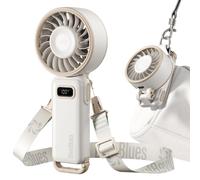 Ventilateur portable - Compact et élégant, fonctionne sur batterie - Idéal pour la main, le bureau, le cou ou pliable