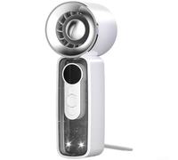 Ventilateur portable de refroidissement à glace avec 199 vitesses, rechargeable par USB avec plaque de refroidissement semi-conducteur, lumière LED intégrée pour voyage, trajets en plein air (turbine