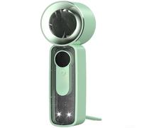 Ventilateur portable de refroidissement à glace avec 199 vitesses, rechargeable par USB avec plaque de refroidissement semi-conducteur, lumière LED intégrée pour voyage, trajets en plein air (turbine