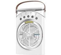 Ventilateur portable ELVANZA humidificateur brumisateur 550ml rotation 360° Blanc