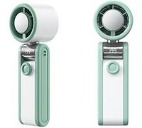 Ventilateur portable,ELVANZA,petit ventilateur pliable,ventilateur à porter autour du cou,vitesse réglable en continu,autonomie de 18 heures,réglage par bouton rotatif,blanc Blanc