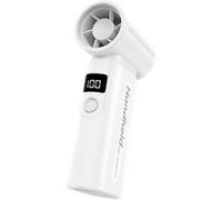 Ventilateur portable,ELVANZA,ventilateur de poche,mini-ventilateur,affichage numérique LED,recharge via port Type-C,autonomie de 3 à 12 heures,blanc Blanc