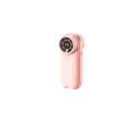 Ventilateur portable,ELVANZA,ventilateur de poche,ventilateur à porter autour du cou,format mini de la taille d'un rouge à lèvres,vent puissant,batterie haute capacité de 4000 mAh,rose Rose