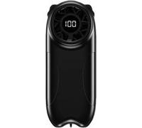 Ventilateur portable,ELVANZA,ventilateur de poche,ventilateur à porter autour du cou,format mini de la taille d'un rouge à lèvres,affichage numérique de la charge,batterie haute capacité de 4000 mAh,n