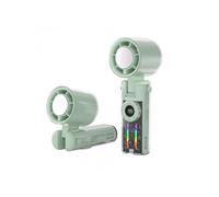 Ventilateur portable,ELVANZA,ventilateur intelligent à affichage numérique,ventilateur compact,autonomie prolongée,mode silencieux + veilleuse d'ambiance,vert Vert
