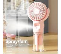 Ventilateur portable et brumisateur - NOBRAND - 800mAh - USB rechargeable - Plastique - Rose