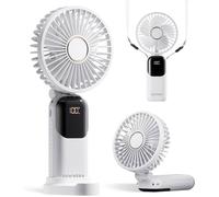 Ventilateur portable - F01 - 4200 mAh - 5 vitesses - Affichage numérique - Ultra silencieux