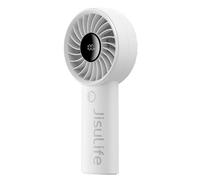 Ventilateur portatif JISULIFE, 5 niveaux de vent puissant, verrouillage de sécurité, batterie 5000 mAh, écran LED, rechargeable par USB, ventilateur personnel d'été 3600mAh Gray