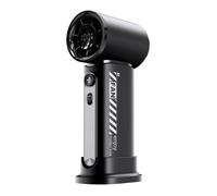 Ventilateur portable haute vitesse 19 000 tr/min, mini ventilateur turbo 100 vitesses, 3 600 mAh, refroidissement 12 h max,noir
