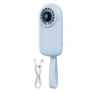 Ventilateur portable intelligent - Mini appareil de refroidissement | Ventilateur de refroidissement portable - Refroidisseur d'air de poche rechargeable par USB avec écran LED | Indicateur de