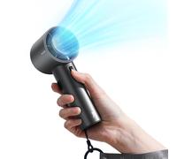 Ventilateur portable JISULIFE Pro1S 2026, ventilateur personnel à main avec affichage LED, coque en métal, puissance de 9700 tr/min, batterie de 5000 mAh, 40 heures de refroidissement maximum, Brun