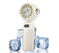 Ventilateur portable, mini ventilateur USB, ventilateur frais pliable avec 8,9 x 4,5 x 17,7 cm, design rechargeable, ventilateur de refroidissement pour bureau, été, voyage, plage, camping, voiture